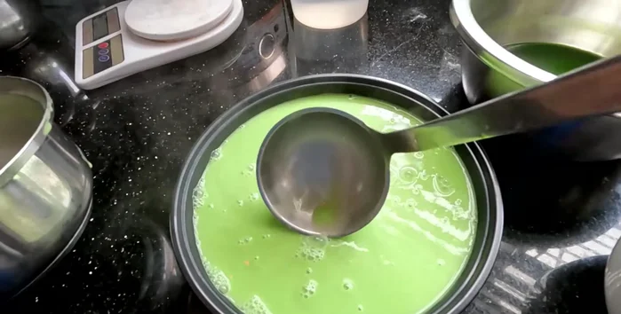 Pour the cooked jelly into molds and let them cool completely before refrigerating for at least 1-2 hours.