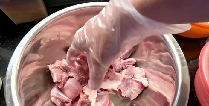 Marinate the ribs in the mixture for about 30 minutes in the refrigerator.
