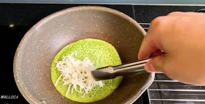 Chewy Pandan Leaf Cake with Crispy Coconut Filling