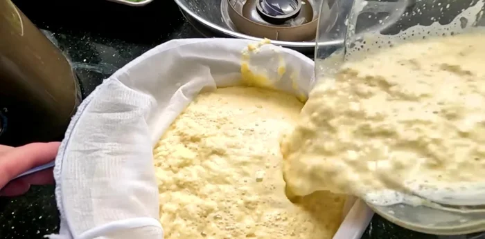 Prepare the corn milk: Strain the blended corn mixture to remove the pulp. Combine the corn milk with the corn water.