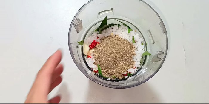 Blend the mixture until finely ground.