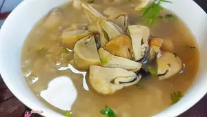 Fragrant Rice Porridge with Straw Mushrooms - Vegetarian Recipe
