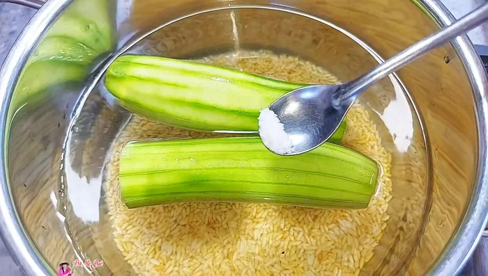 In a separate pot, cook the squash with a little salt to create sweet water.