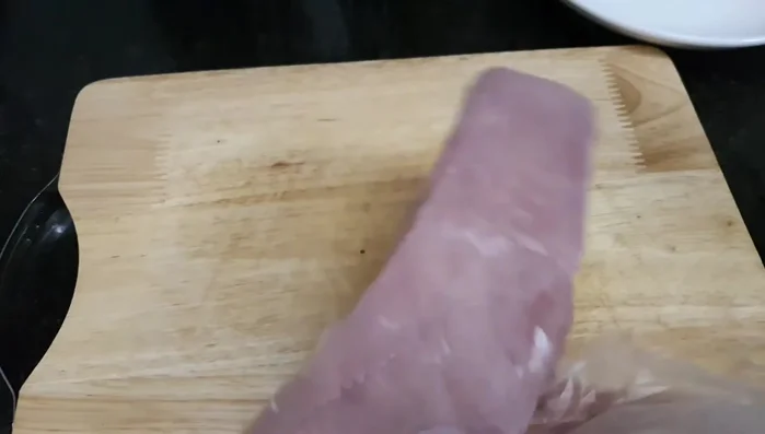 Cut the meat along the grain.