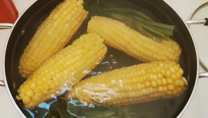 Boil the corn briefly; it doesn't need to be fully cooked.