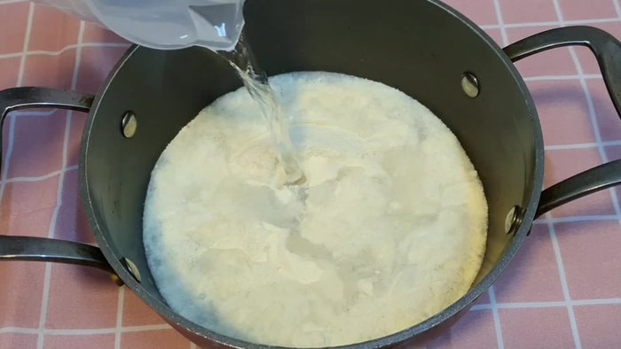 Place the pot on the stove and bring to a boil over medium heat, stirring continuously to prevent sticking.
