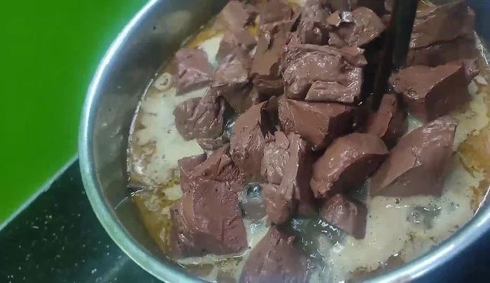 Add blood and cook for about 5 more minutes.