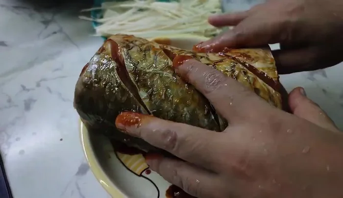 Alternatively, marinate with fish sauce, salt, and MSG only.