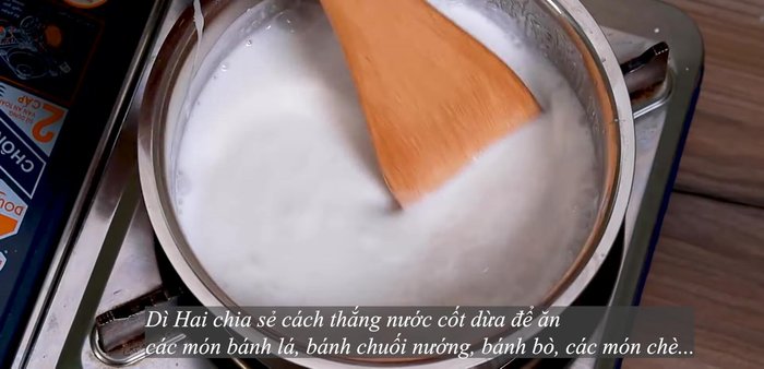 Continue stirring until the mixture boils evenly.
