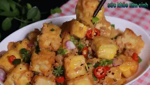 Crispy Tofu with Savory Pork - Easy Family Recipe