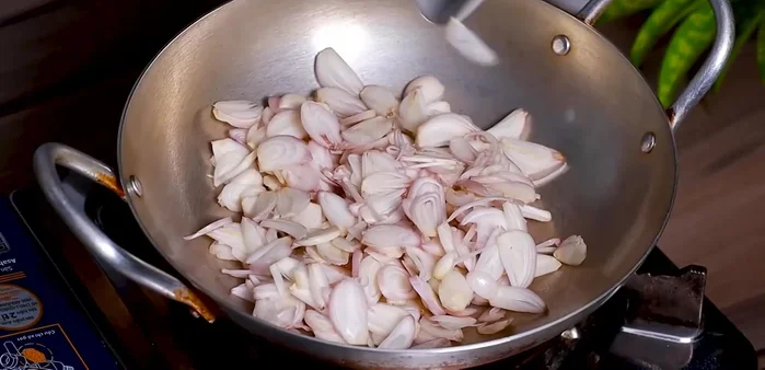 Fry onions until golden brown.
