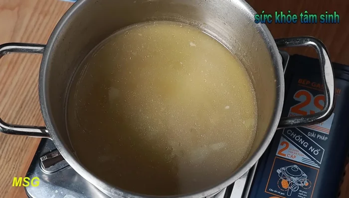 Once soft, remove from heat. Add MSG (optional), pepper, salt, five-spice powder, Asian pepper.