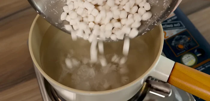 Cook tapioca pearls in slightly warm water (not boiling) for about 20 minutes, stirring occasionally, until soft and translucent.