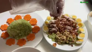 Savory Sticky Rice with Mung Bean & Quail Egg Filling: A Saigon Street Food Delight