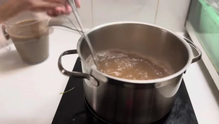 Season the broth with shrimp paste, fish sauce, sugar, MSG, and pepper to taste.