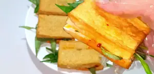 Steamed Tofu with Vietnamese Coriander & Chili Sauce
