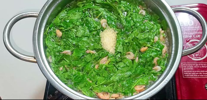Season the soup with seasoning powder, sugar, MSG, salt, and ground pepper. Stir well to dissolve the spices. Taste and adjust seasoning as needed.