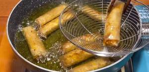 Crispy Spring Rolls with Shrimp, Pork & Corn Filling