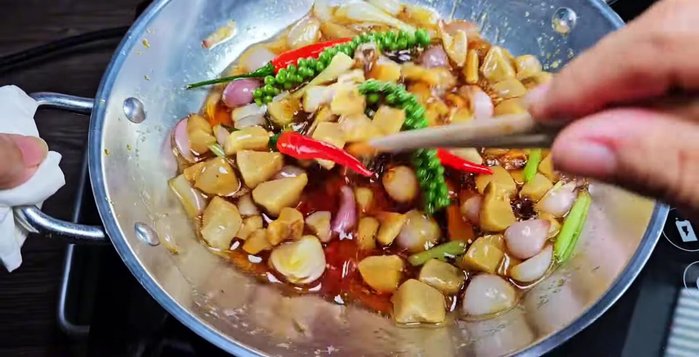 Cook over medium heat, stirring occasionally, until the sauce thickens. The cooking time will depend on your stove's heat.