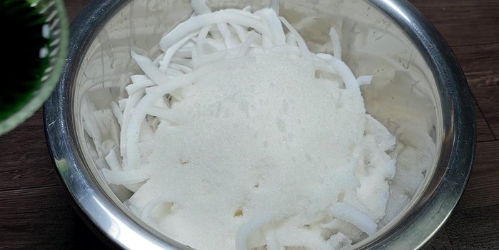 In a bowl, combine the coconut rice, sugar, salt, pineapple syrup, and condensed milk. Mix well. Marinate for at least 6-8 hours (or overnight).