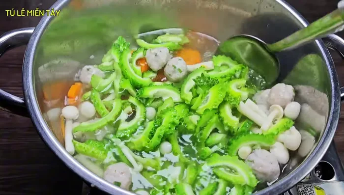Continue cooking until the bitter melon is tender. Adjust cooking time based on your preference for crispy or soft bitter melon.