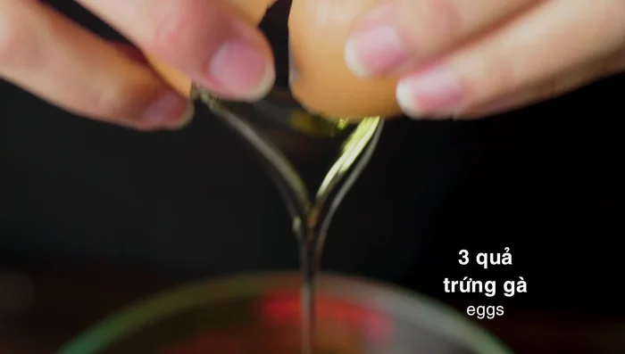 Beat eggs.