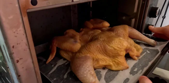 Preheat oven to 160°C (320°F). Bake the chicken for 15 minutes.
