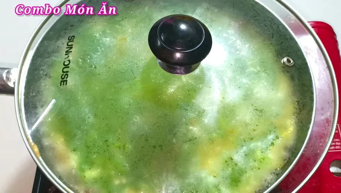 Once the surface is slightly dry, cover the pan and reduce the heat to low to finish cooking.