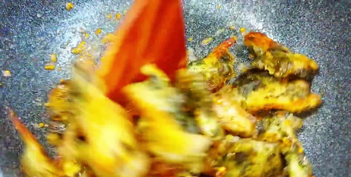 Add the fried mushrooms to the butter sauce and stir to combine.