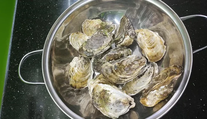 Remove the oyster from one shell, leaving one side of the shell intact for grilling or baking (24.88).