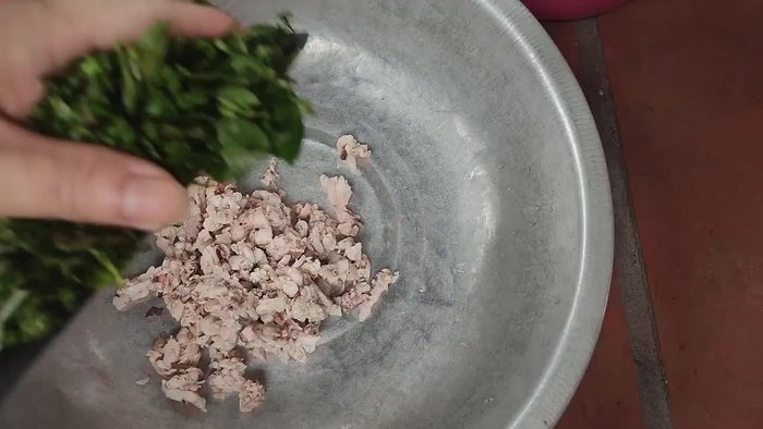 Add bowel fat, chopped, and wrap it around the meat for grilling. (6.04)