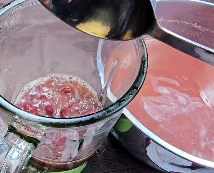 Strain the blended beans through a sieve to remove skins and make the milk smoother. Repeat as needed for desired smoothness.
