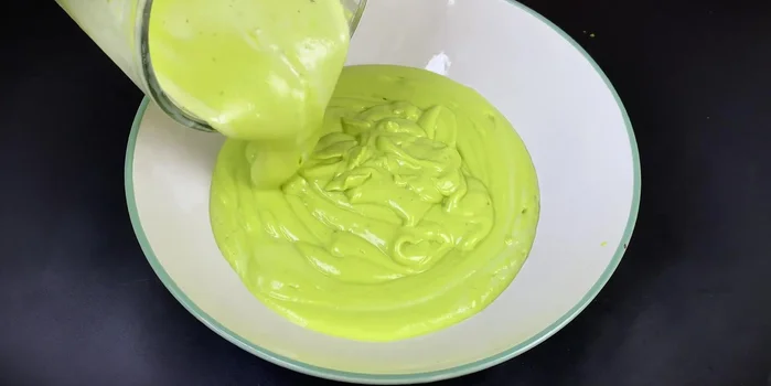 Once the coconut milk mixture has cooled, combine it with the avocado mixture.