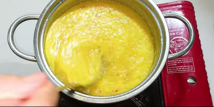 Add the sugar and stir until dissolved. Continue to cook and stir until the pineapple is thoroughly cooked.
