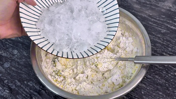 Add ice water to the batter for crispier pancakes.