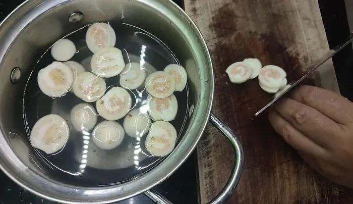 Add lard to a frying pan for better flavor.