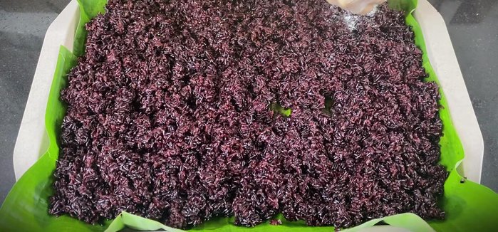 Once the rice is warm (not hot!), sprinkle the sweet yeast evenly over the rice, mixing gently. Avoid sprinkling yeast on hot rice, as it will kill the yeast.