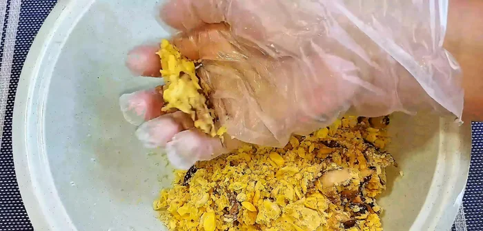 Roll the chickpea mixture into balls, the size depending on your preference for spring roll size.