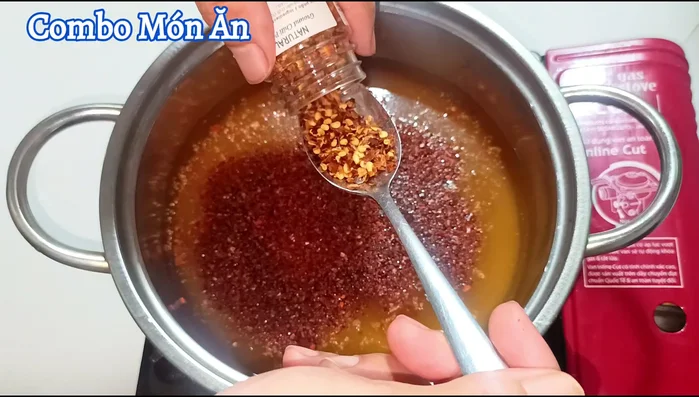 Add 3 tablespoons of dried chili peppers (adjust to your spice preference).
