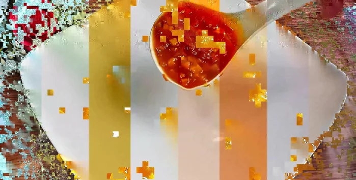 Place the tomato sauce in a bowl or on the plate.