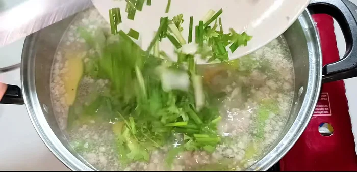 Add green onions and cilantro. Stir well and turn off the heat.