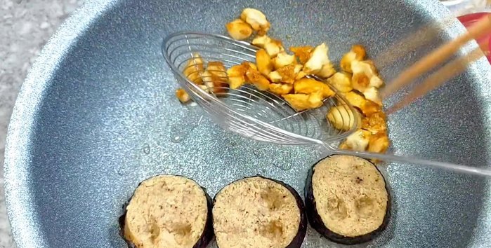 Fry vegetarian snakehead fish pieces until golden brown.