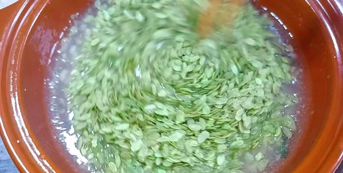 Add green rice and stir gently. Do not add the rice while the mixture is hot to prevent crushing.