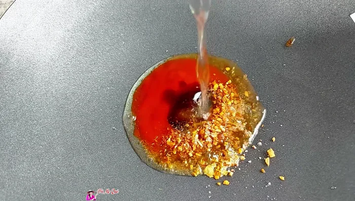 Simmer the dressing until spices dissolve, then remove from heat and let cool.